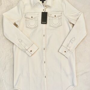True Religion Cream Button Down Shirt